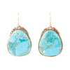 Agave Turquoise And Bronze Drop Earrings