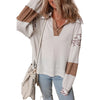 White Leopard Print Long-Sleeve Hoodie