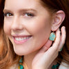 Agave Turquoise And Bronze Drop Earrings