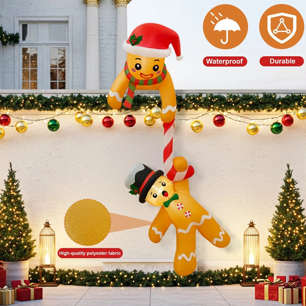 Gingerbread Duo Inflatable Christmas Decoration