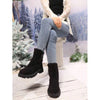 Skull Pattern Mid Calf Boots