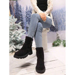 Skull Pattern Mid Calf Boots