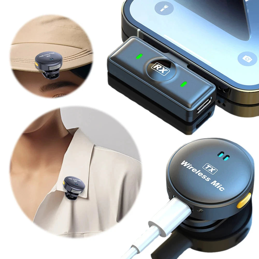 Wireless Magnetic Clip-On Microphone Kit