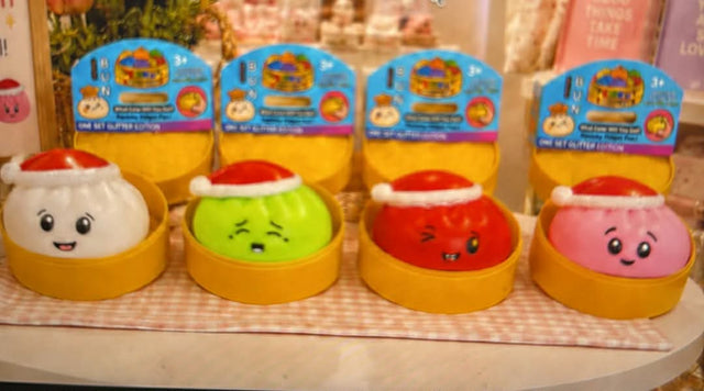 Mystery Christmas Dumpling & Steamer, Squeaky Surprise Toy