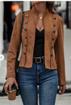 Retro Suede Double Breasted Jacket