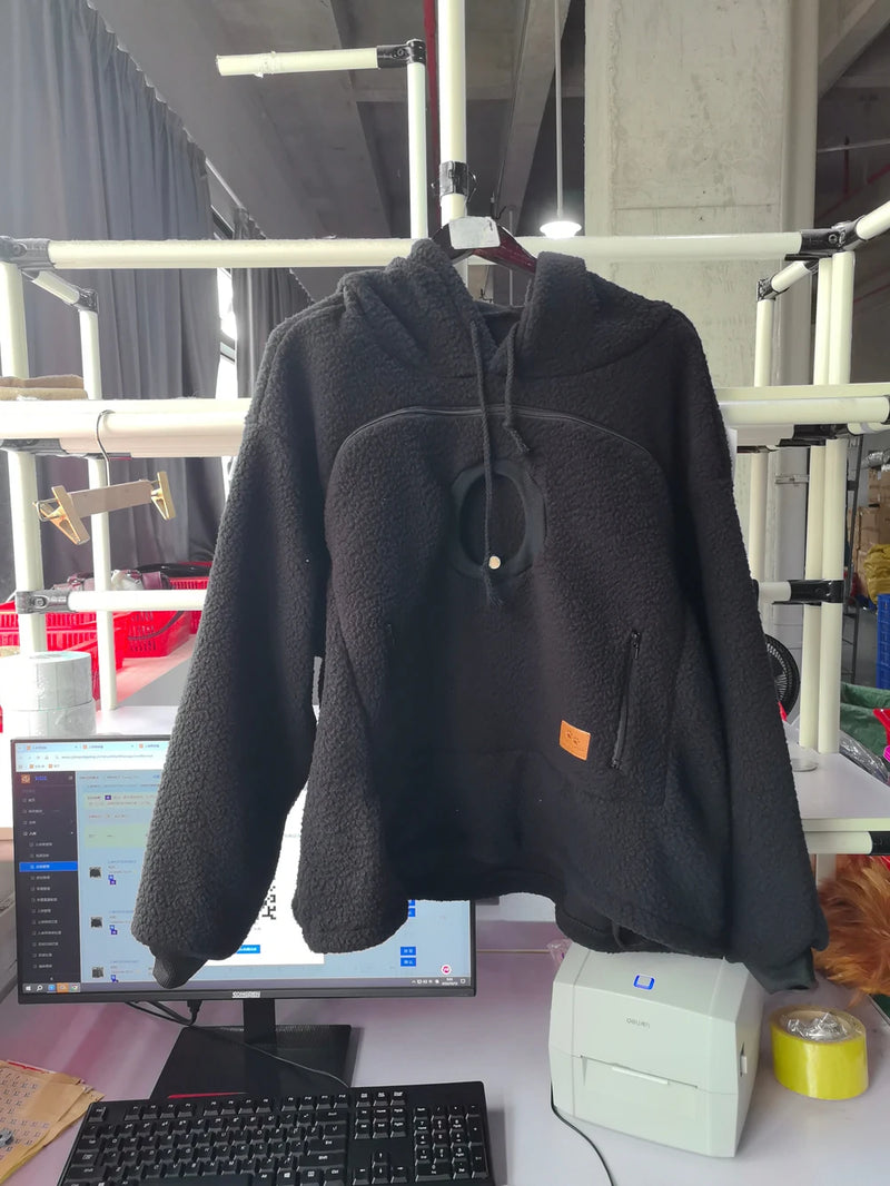 Warm Cat Pocket Hoodie