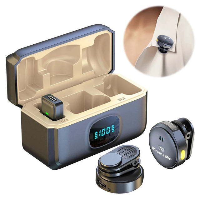 Wireless Magnetic Clip-On Microphone Kit