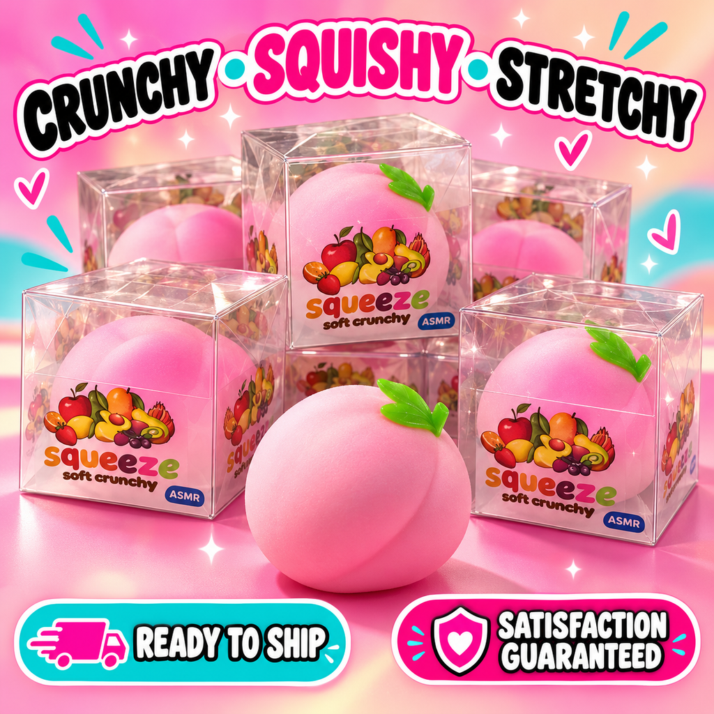 Crunchy Peach Squishy Toy