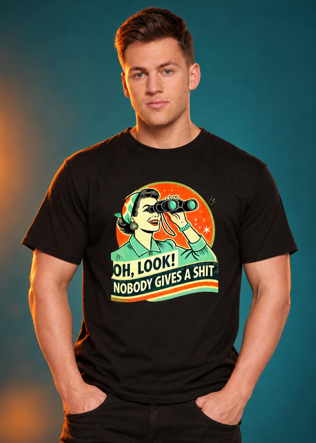 Retro Woman Graphic T-Shirt – Bamboo Viscose & Cotton