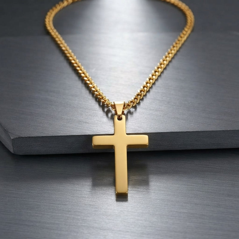 Stainless Steel Cross Pendant Necklace