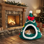 Festive Christmas Tree Pet Cave