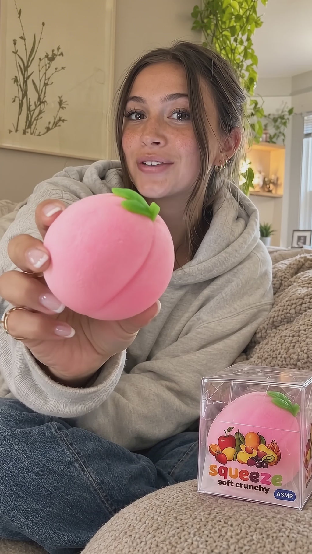 Crunchy Peach Squishy Toy